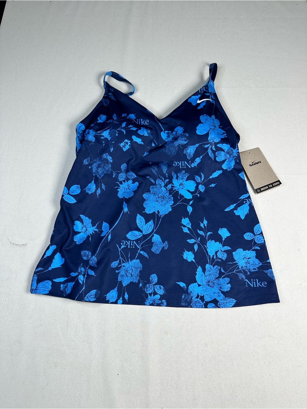 Nike Women’s Navy & Bright Blue Floral Swim Cami